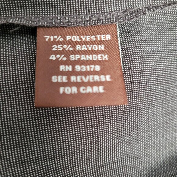 Adrienne Vittadini Gray Dress Short Sleeves Hidden Back Zipper Size 14 - Picture 6 of 7